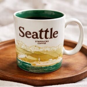 Starbucks Seattle City Mug Green Interior Collector Coffee Cup